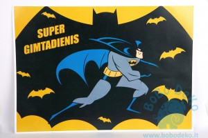 Gimtadienio plakatas "Betmenas"