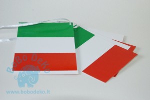Girlianda "Italijos vėliava" 1vnt.
